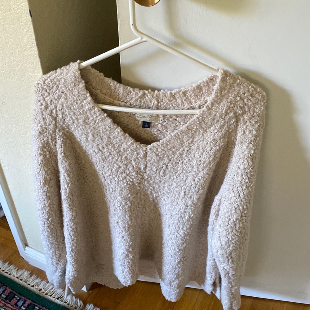 waffled universal thread off the shoulder oversized wool knit sweater